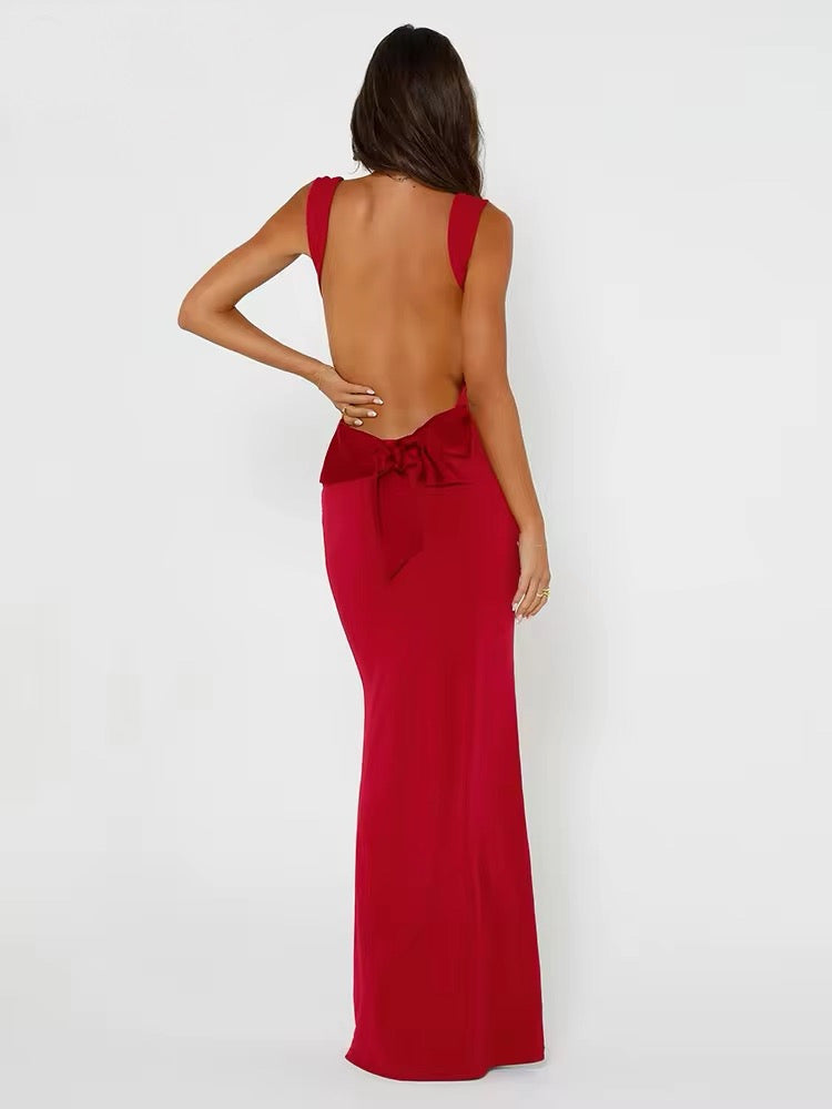 Vestido moño rojo