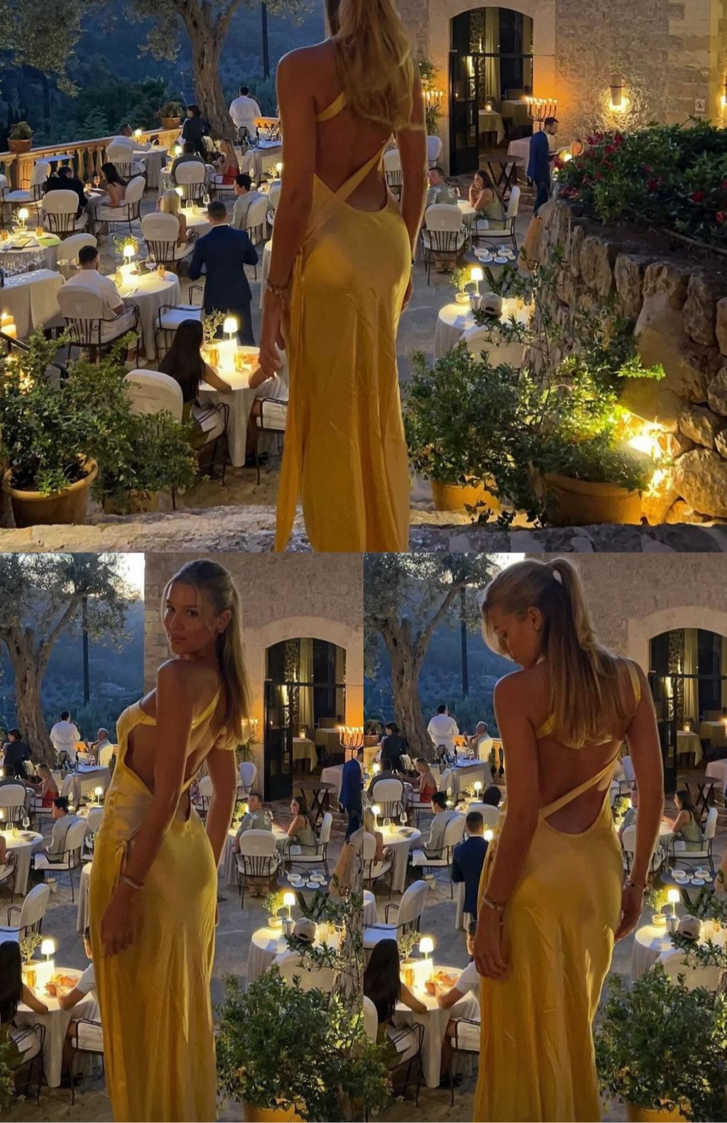 Vestido amarillo satin