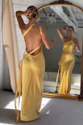 Vestido amarillo satin