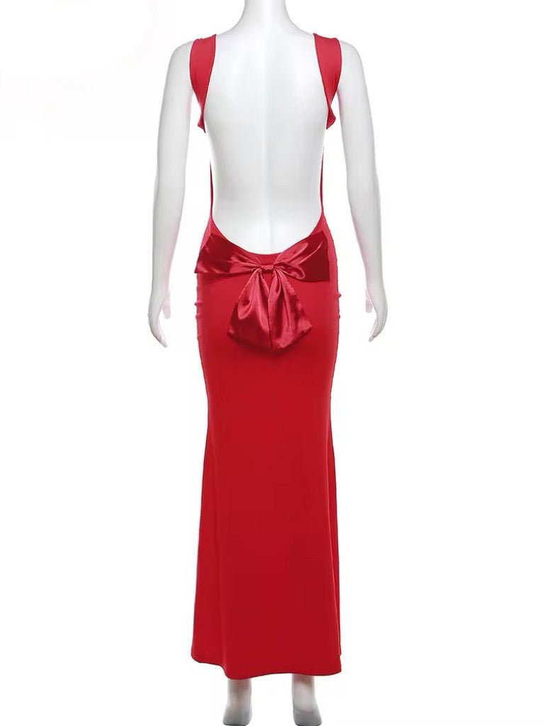 Vestido moño rojo