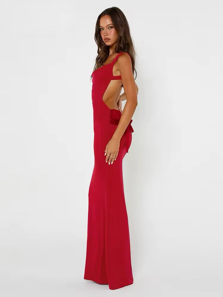 Vestido moño rojo
