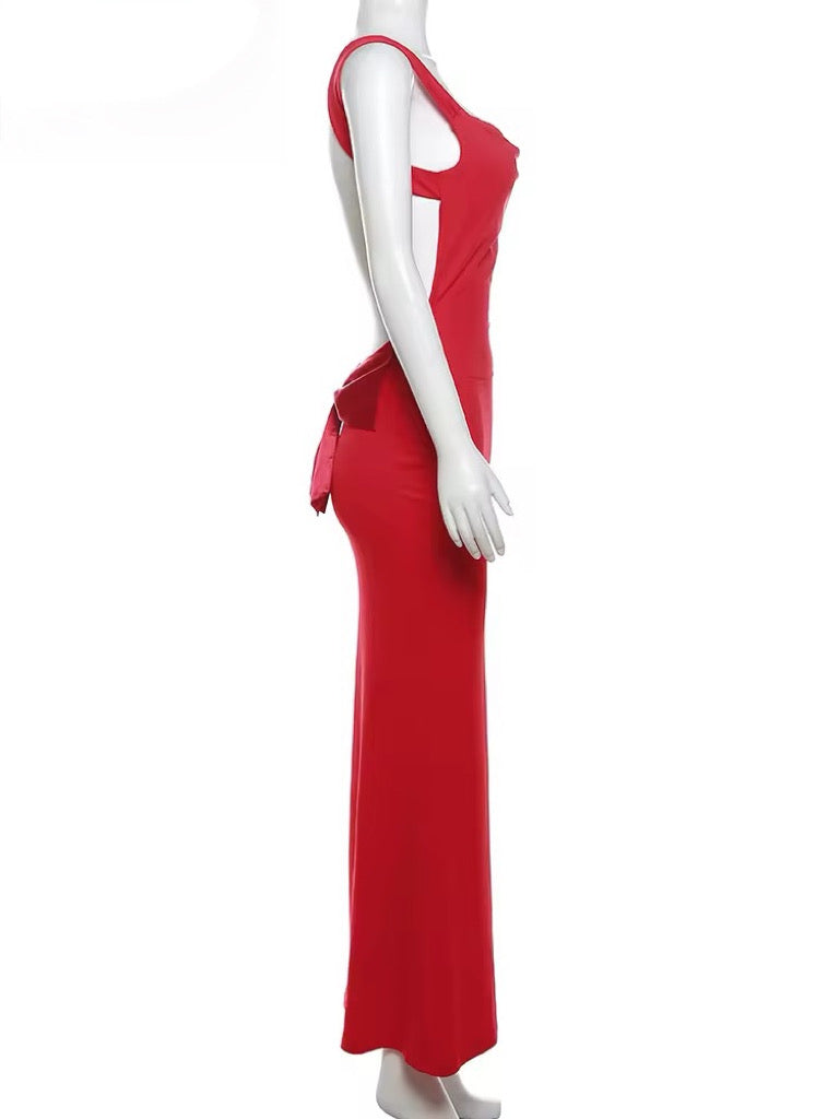 Vestido moño rojo