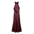 Vestido vino satin