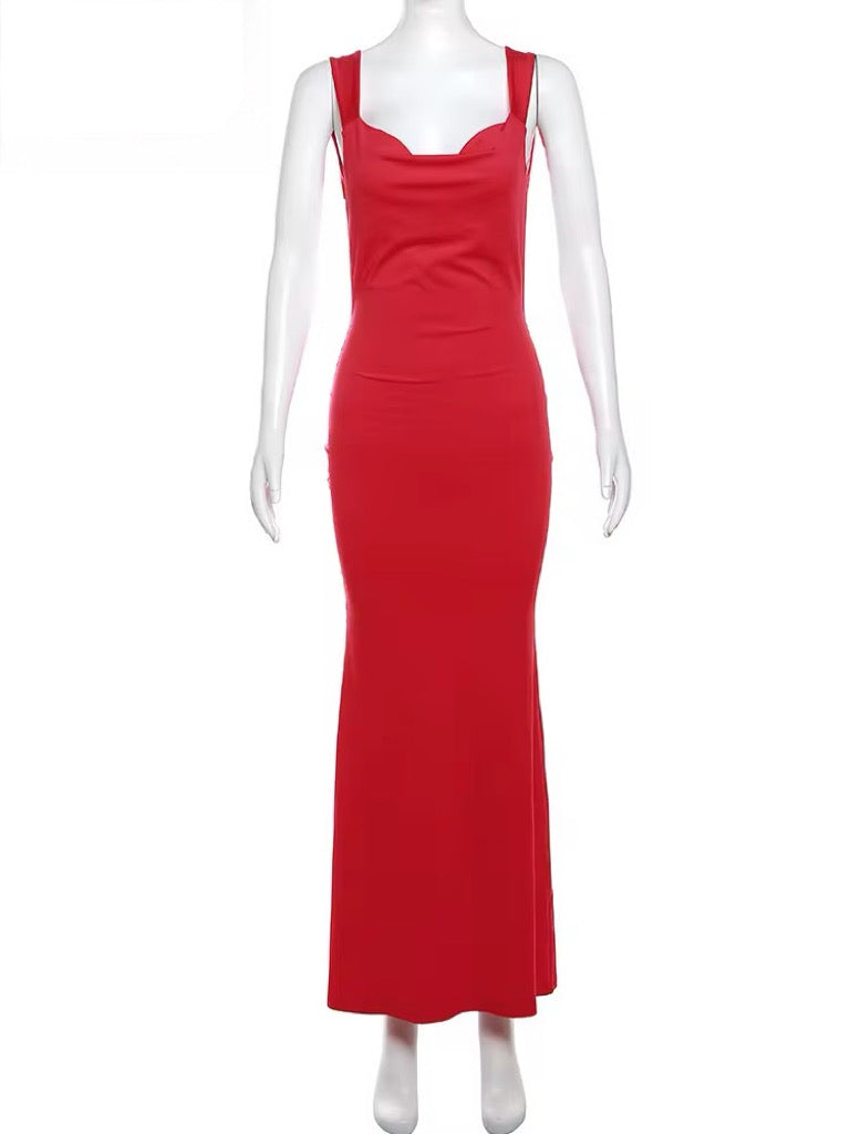 Vestido moño rojo